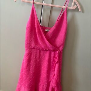 Speechless Vibrant Pink Textured Dress